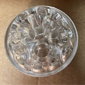 Vintage glass flower frog EUC